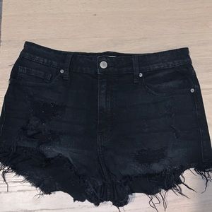 Eunina Black High Rise Jean Shorts